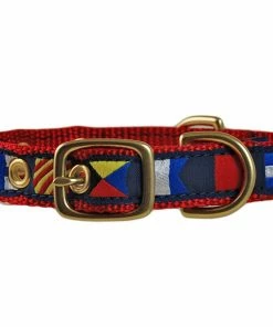LEATHER MAN Code Flag Embroidered Dog Collar