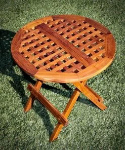 SEATEAK Folding Deck Table -OUTDOOR LIVING Store 12438636 5 1500