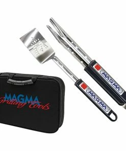 MAGMA Three-Piece Telescoping Stainless Steel Grilling Tool Set