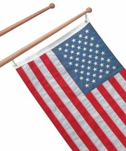 WHITECAP 48" Teak Ensign Flagpole