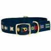 LEATHER MAN Code Flag Dog Collars