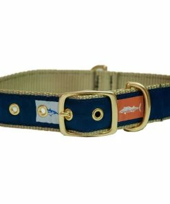 LEATHER MAN Khaki Fish Flags Dog Collars -OUTDOOR LIVING Store 19273119 1500.26062019014015