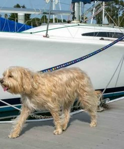 LEATHER MAN 1 1/4" Wide Nautical Code Flags Dog Leash -OUTDOOR LIVING Store 19273176 4 1500.06112019113012