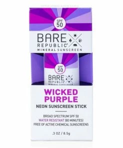 BARE REPUBLIC Mineral SPF 50 Neon Wicked Purple Color Stick, .3oz.