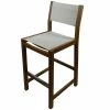 SEATEAK Dunes Bar Chair with White Durasling Fabric -OUTDOOR LIVING Store 19522820 1500.25032019113025