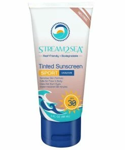 STREAM2SEA SPF30 Anglers Sport Eco-Tint Sunscreen Lotion, 3oz.