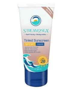 STREAM2SEA SPF20 Anglers Sport Eco-Tint Sunscreen Lotion, 3oz.