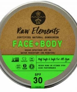 RAW ELEMENTS SPF 30 Face and Body Sunscreen Tin