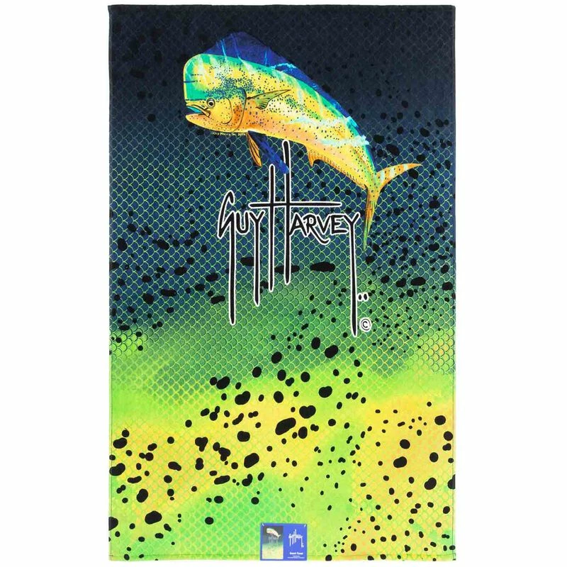 GUY HARVEY 58" x 36" Mahi Scales Towel 3 GUY HARVEY 58" x 36" Mahi Scales Towel