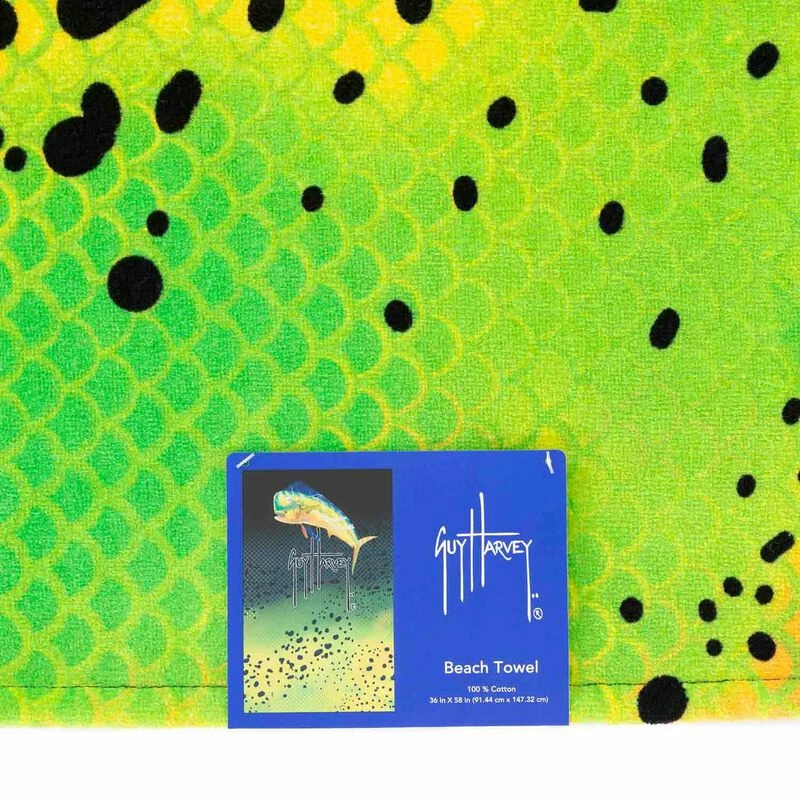 GUY HARVEY 58" x 36" Mahi Scales Towel 7 GUY HARVEY 58" x 36" Mahi Scales Towel - Image 5