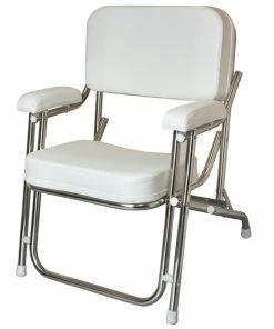 WEST MARINE Kingfish II Stainless Steel Folding Deck Chair