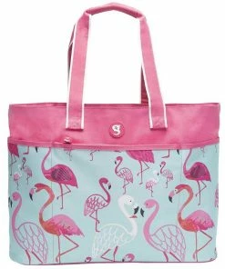 GECKOBRANDS Oversized Beach Tote 19 GECKOBRANDS Oversized Beach Tote -OUTDOOR LIVING Store P020482022 WHITE PINK FLAMINGO
